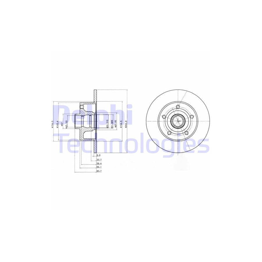 Delphi Bg3030 Brake Disc For Audi A4