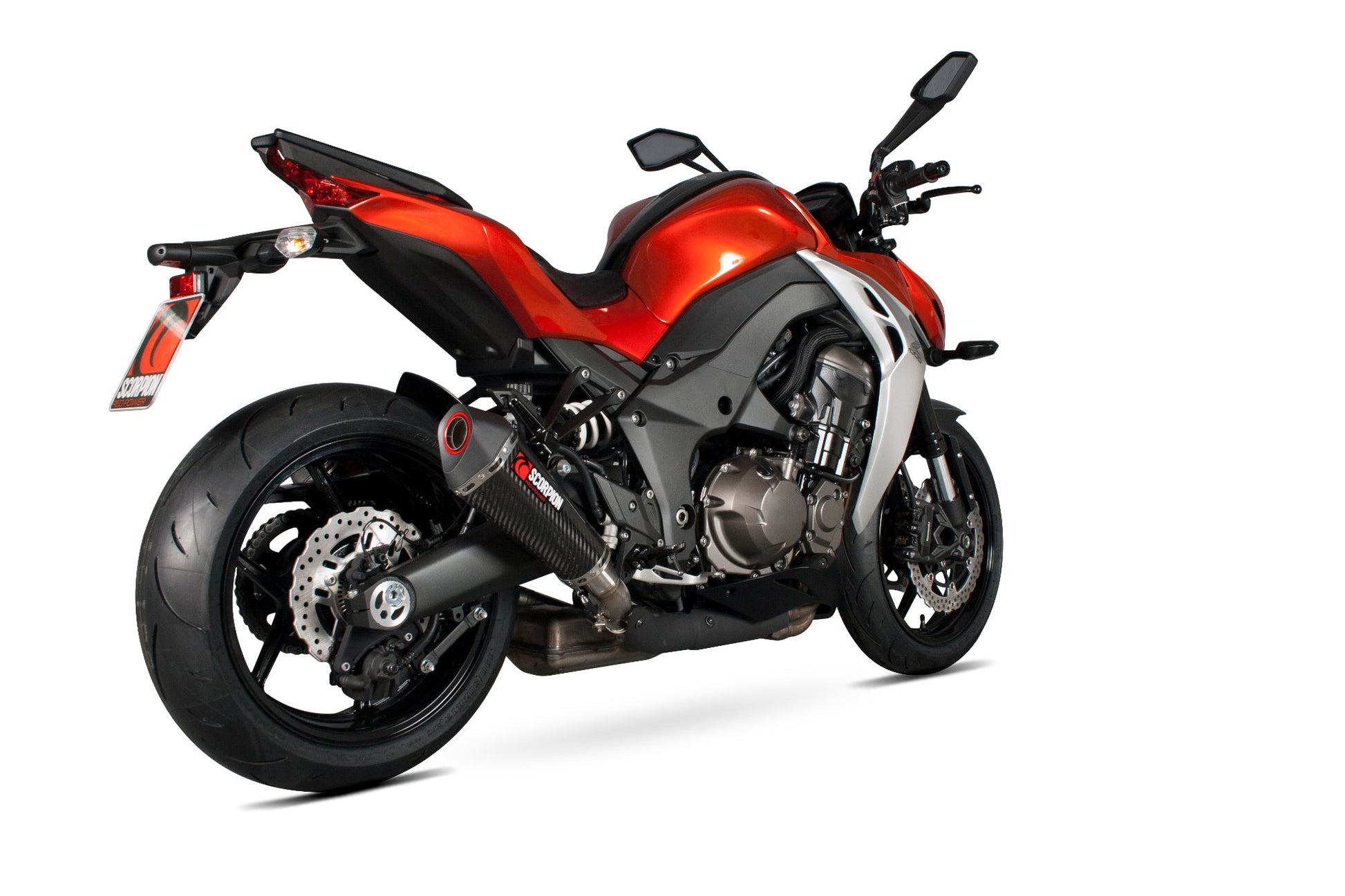 Scorpion RKA106CEO Kawasaki Z1000 Serket Taper Slip-On (Pair) - Carbon Fibre Sleeve | ML Performance UK UK