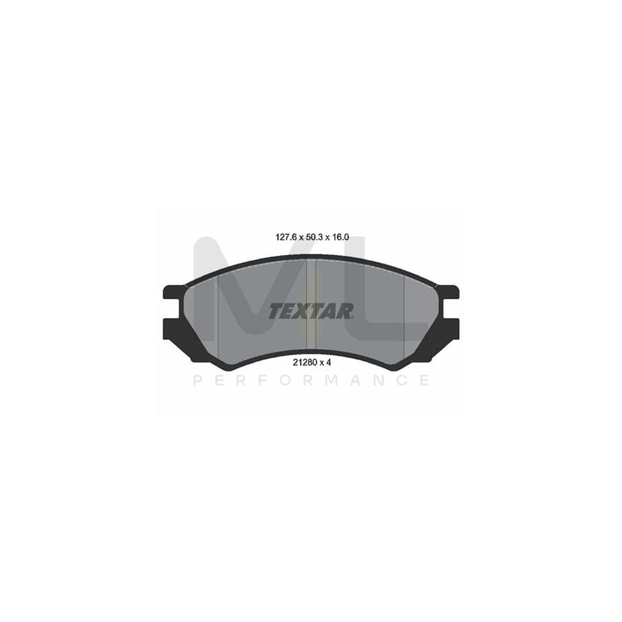 TEXTAR 2128002 Brake pad set for NISSAN PRIMERA not prepared for wear indicator