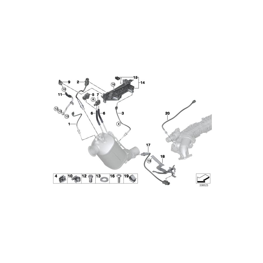 Genuine BMW 11787567189 F11 E64 F07 Cable Clamp 17,4X9,9 (Inc. 518d, 528i & 530xi)