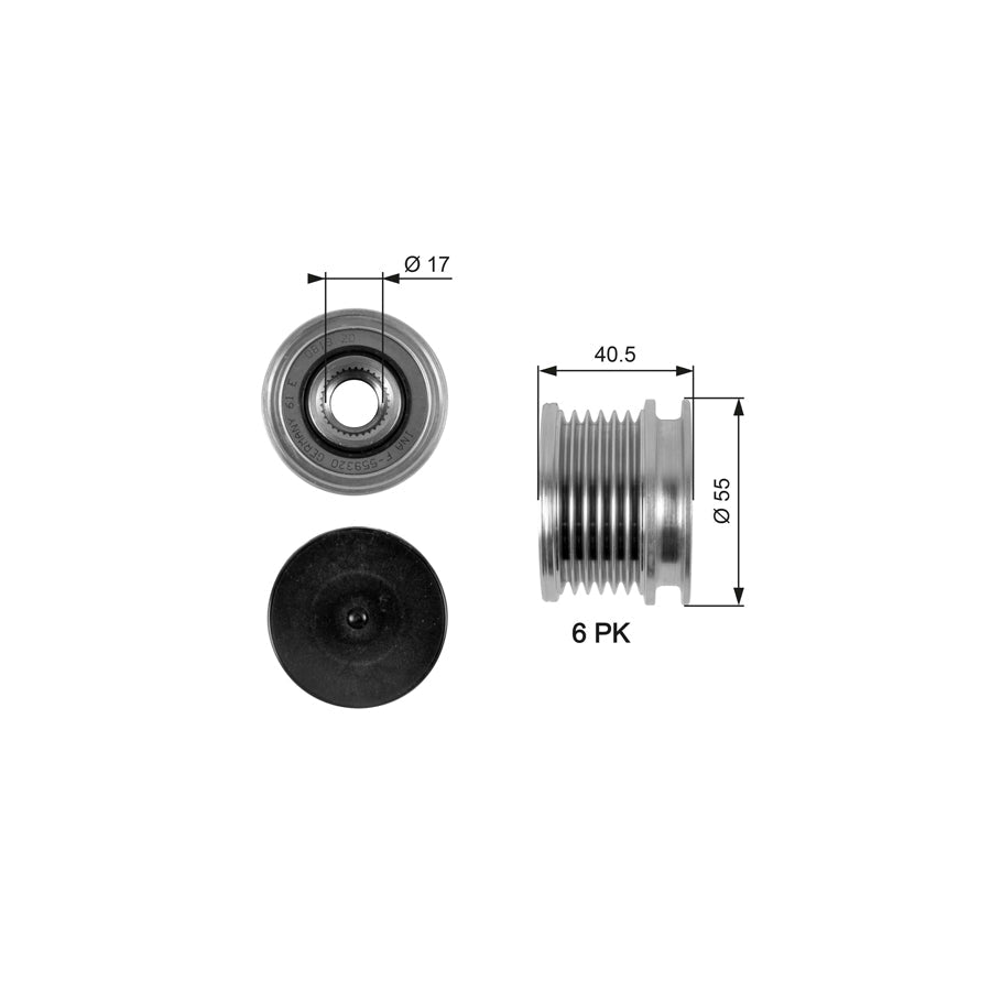 Gates OAP7057 Alternator Freewheel Clutch