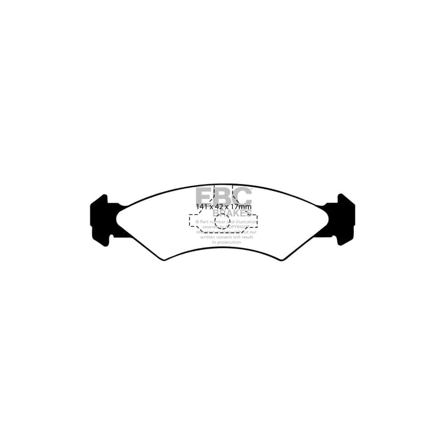 EBC PD03KF472 Ford Fiesta Mk2 Yellowstuff Front Brake Pad & Plain Disc Kit 2 | ML Performance UK Car Parts
