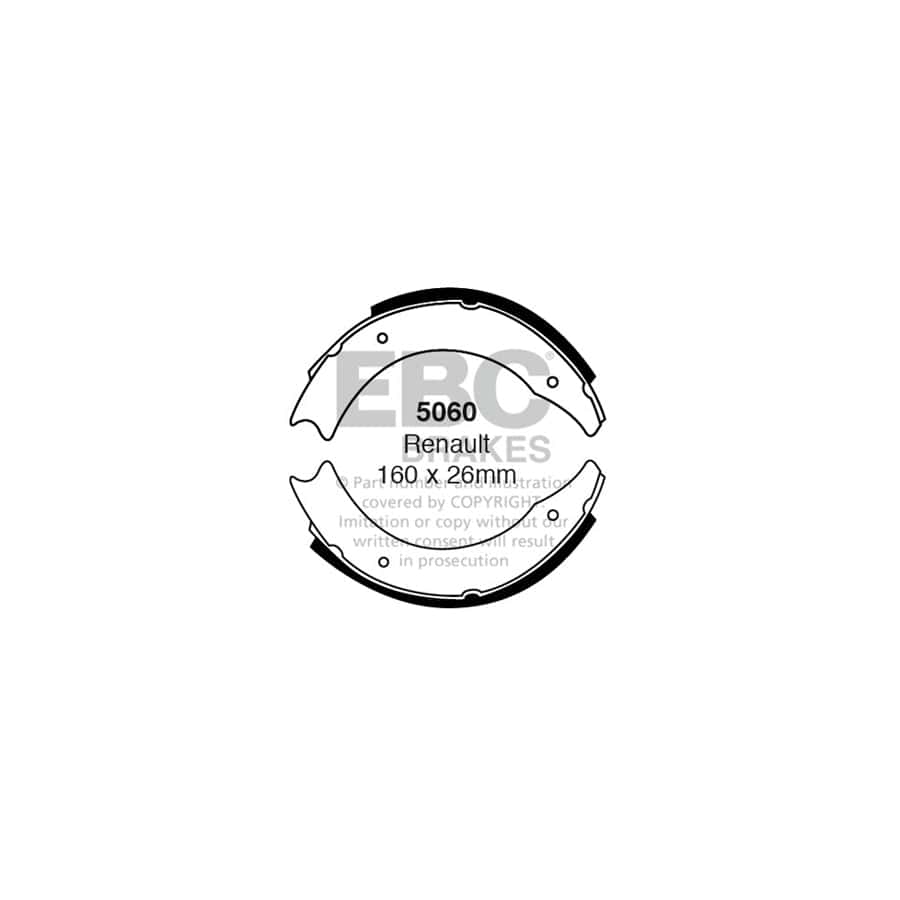 EBC 5060 Renault Rear Brake Shoes 1 | ML Performance UK Car Parts
