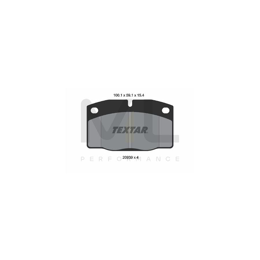 TEXTAR 2093903 Brake pad set not prepared for wear indicator