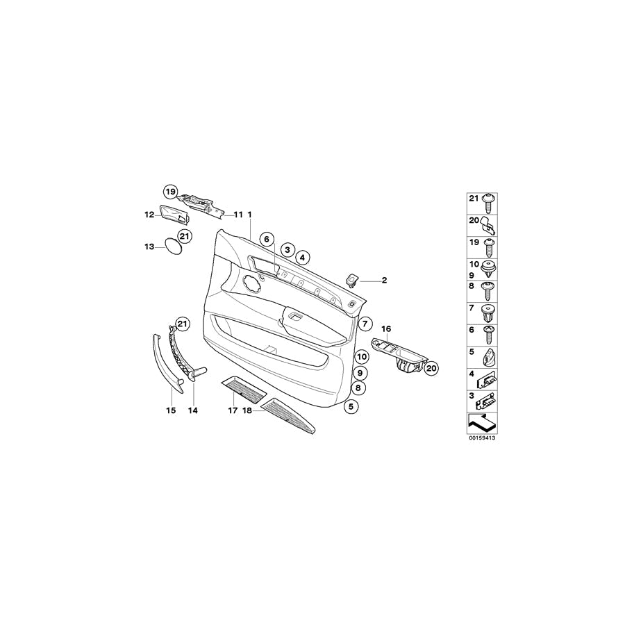 Genuine BMW 51416970149 E70 E72 E71 Trim Cover, Pull Strap, Left SCHWARZ (Inc. X6 50iX, X5 50iX & X5 3.0si)