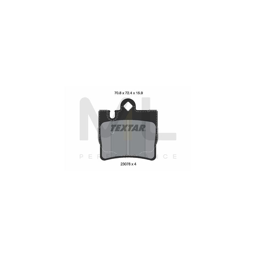 TEXTAR 2307801 Brake pad set suitable for MERCEDES-BENZ S-Class prepared for wear indicator