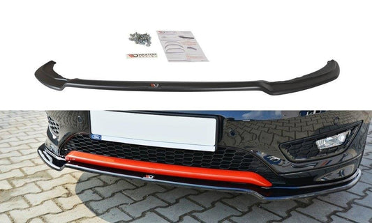 Maxton Design FO-FO-3F-STLINE-FD2T Front Splitter V.2 Ford Focus ST-Line MK3 FL | ML Performance UK Car Parts