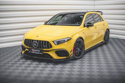 Maxton Design Mercedes Benz A45 S AMG W177 Front Splitter + Flaps V.3