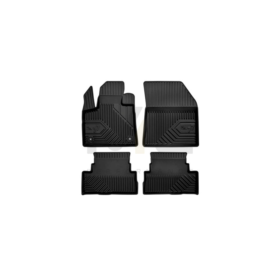FROGUM Tailored 77407947 Floor mat set for OPEL Grandland X (A18) Elastomer, Front and Rear, Quantity: 4, Black, (LHD)