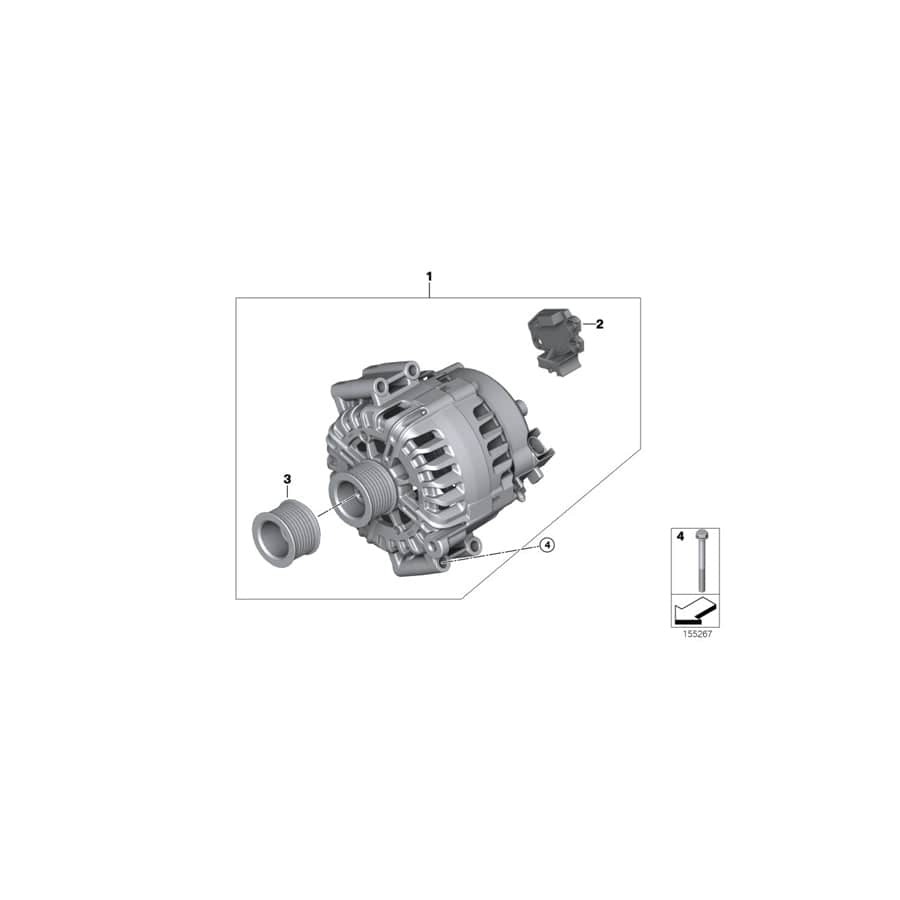 Genuine BMW 12317603778 F02 F01 E71 Alternator VALEO 230A (Inc. X6 35iX, 740Li & 740i)