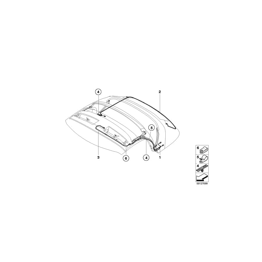 Genuine BMW 54347132895 E85 Cable Holder (Inc. Z4)