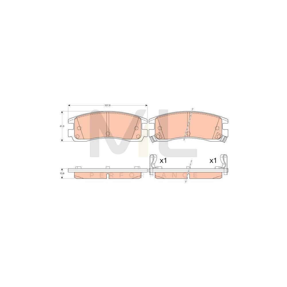 TRW Gdb4098 Brake Pad Set Incl. Wear Warning Contact