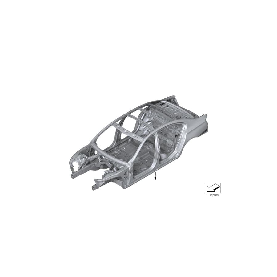 Genuine BMW 41117204175 F02 F01 F03 Left Rear Seat Console (Inc. 760Li, 730Li & Hybrid 7)