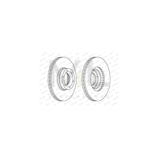 Ferodo Premier DDF1067 Brake Disc Vented, Without Bolts/Screws  - Pair