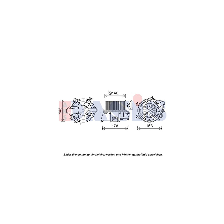 AKS Dasis 870447N Heater Blower Motor