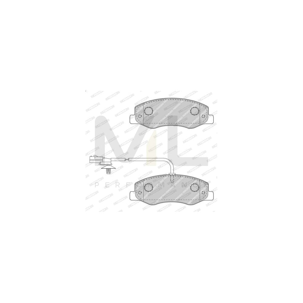 Ferodo Premier Eco Friction FVR4349 Brake Pad Set Incl. Wear Warning Contact, Without Accessories
