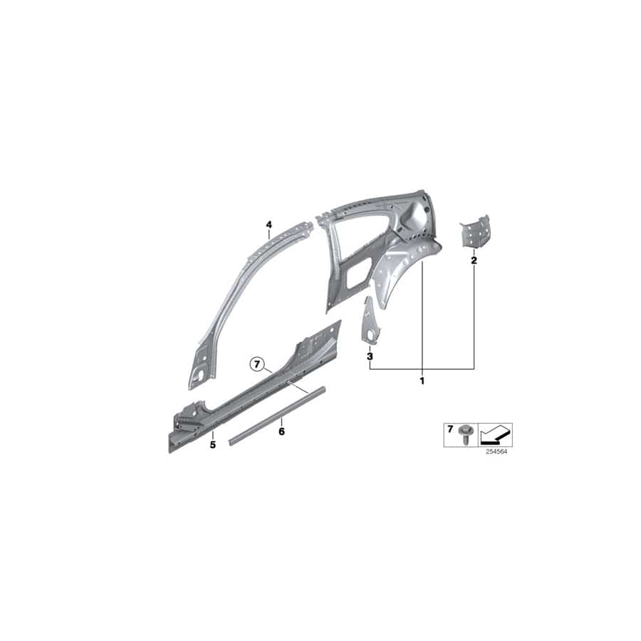 Genuine BMW 41217263867 Cover Panel, Wheel House, Left (Inc. 640d, 650iX 4.0 & 640i)