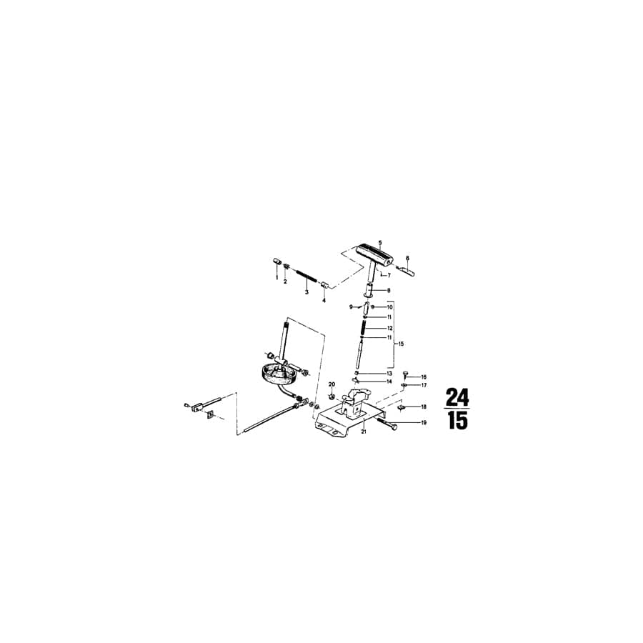 Genuine BMW 24511666323 E12 Selector Rod (Inc. 2000, 520 & 2.8L)