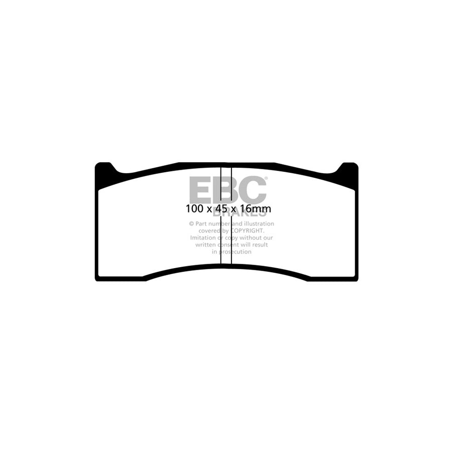 EBC DP2044/3 Light Car Company Morgan Greenstuff Front Brake Pads - Brembo Caliper (Inc. Rocket & 3-Wheeler) 2 | ML Performance UK Car Parts