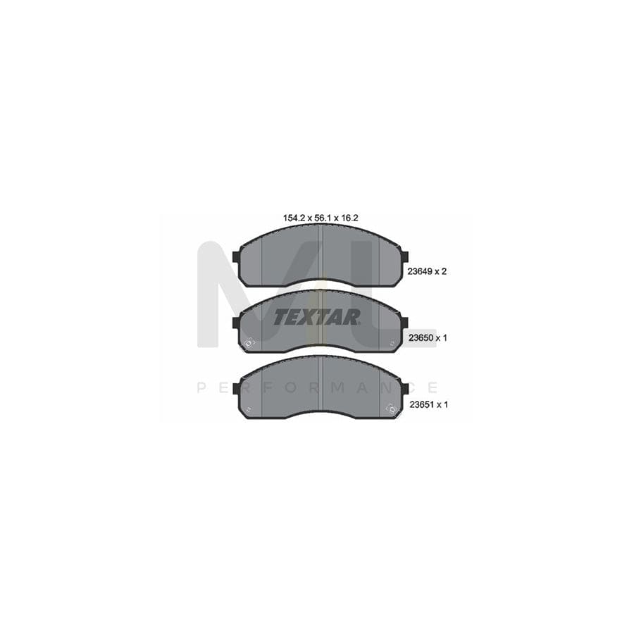 TEXTAR 2364901 Brake pad set with acoustic wear warning