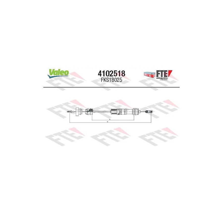 FTE 4102518 Clutch Cable for Peugeot 306