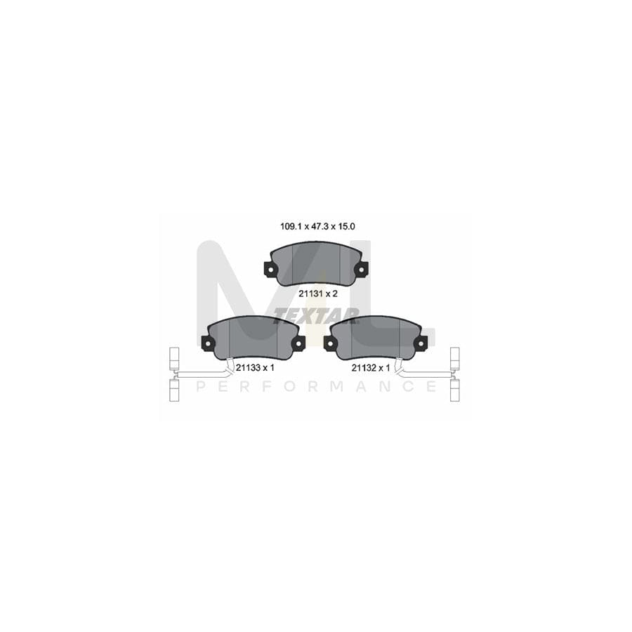 TEXTAR 2113103 Brake pad set with integrated wear warning contact