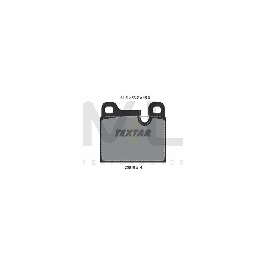 TEXTAR 2091001 Brake pad set prepared for wear indicator