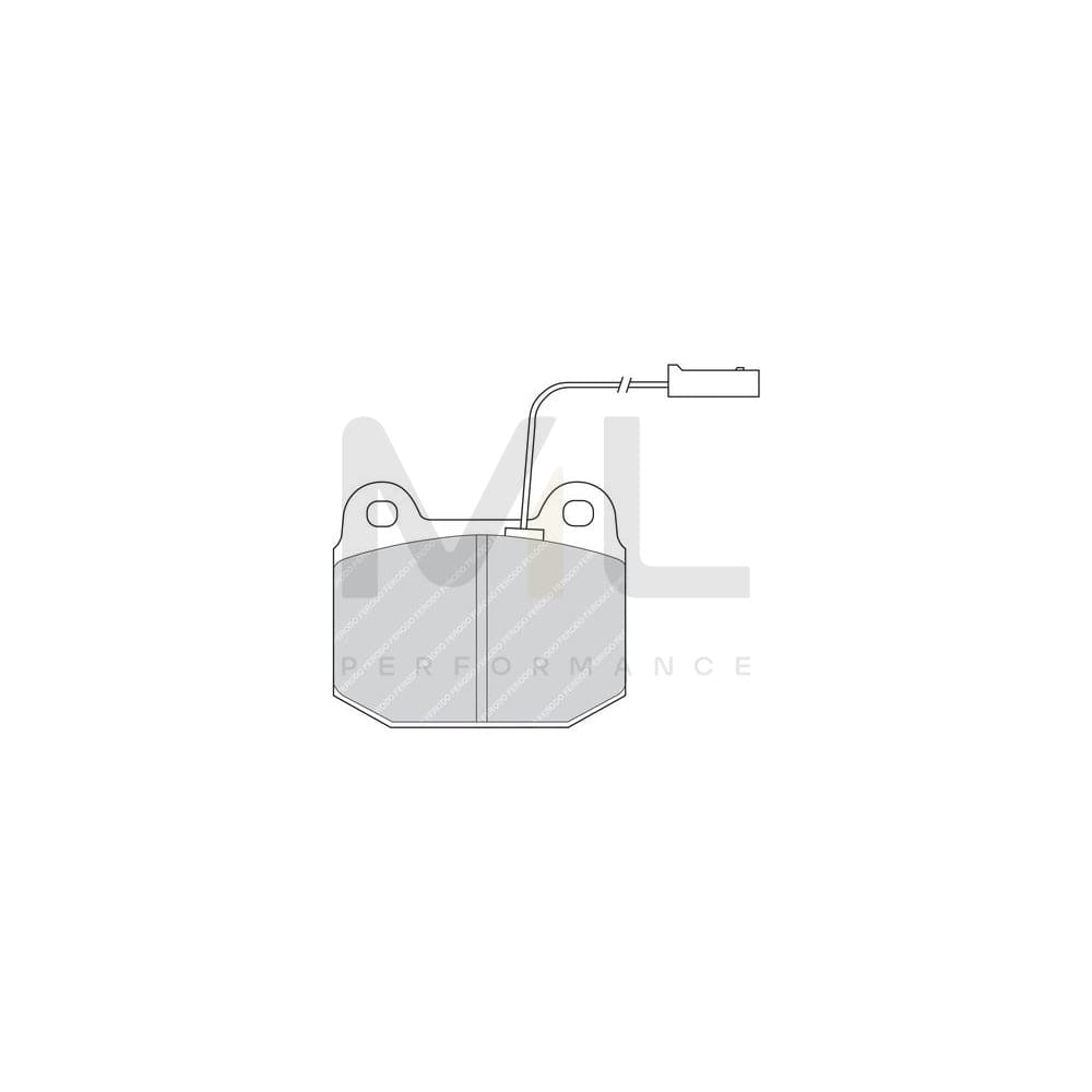 Ferodo Premier FDB723 Brake Pad Set for Alfa Romeo 75 (162B) Incl. Wear Warning Contact, Without Accessories