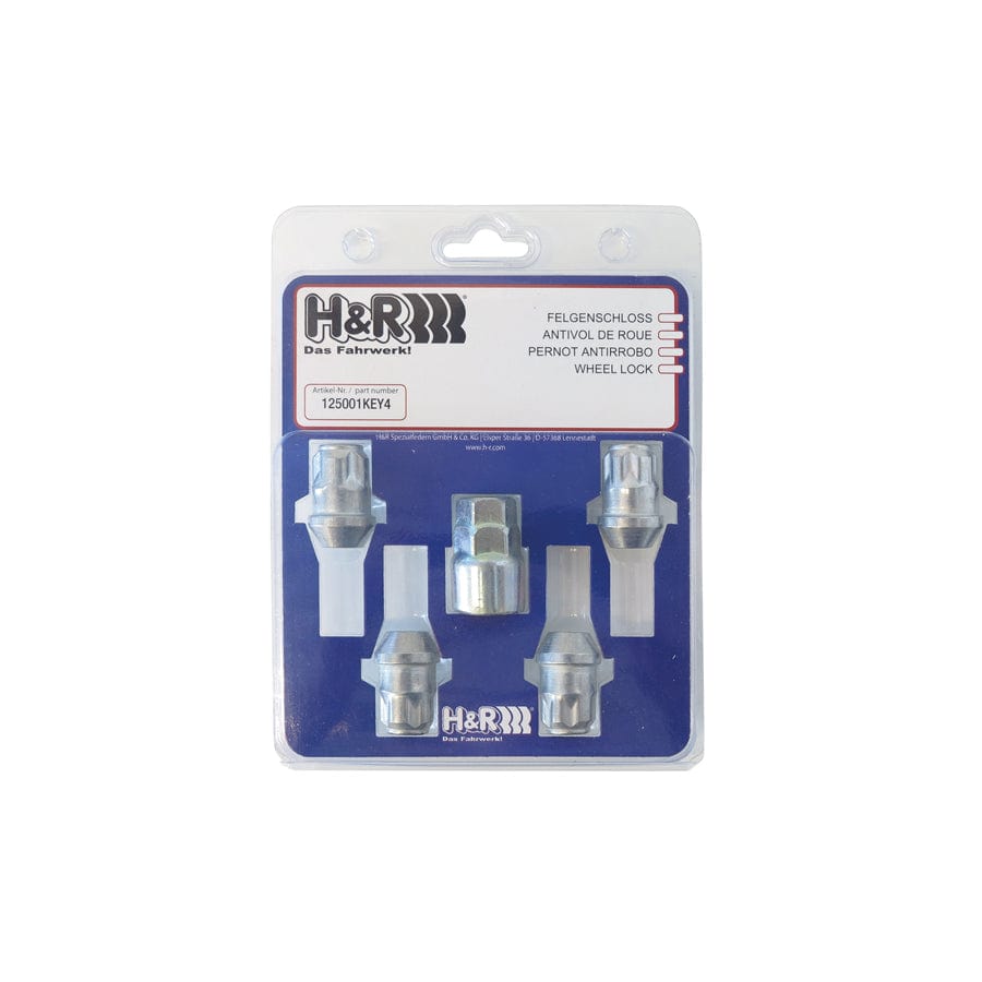 H&R 125007KEY4 Wheel-Lock set wheel nut M12 flat head | ML Performance UK Car Parts