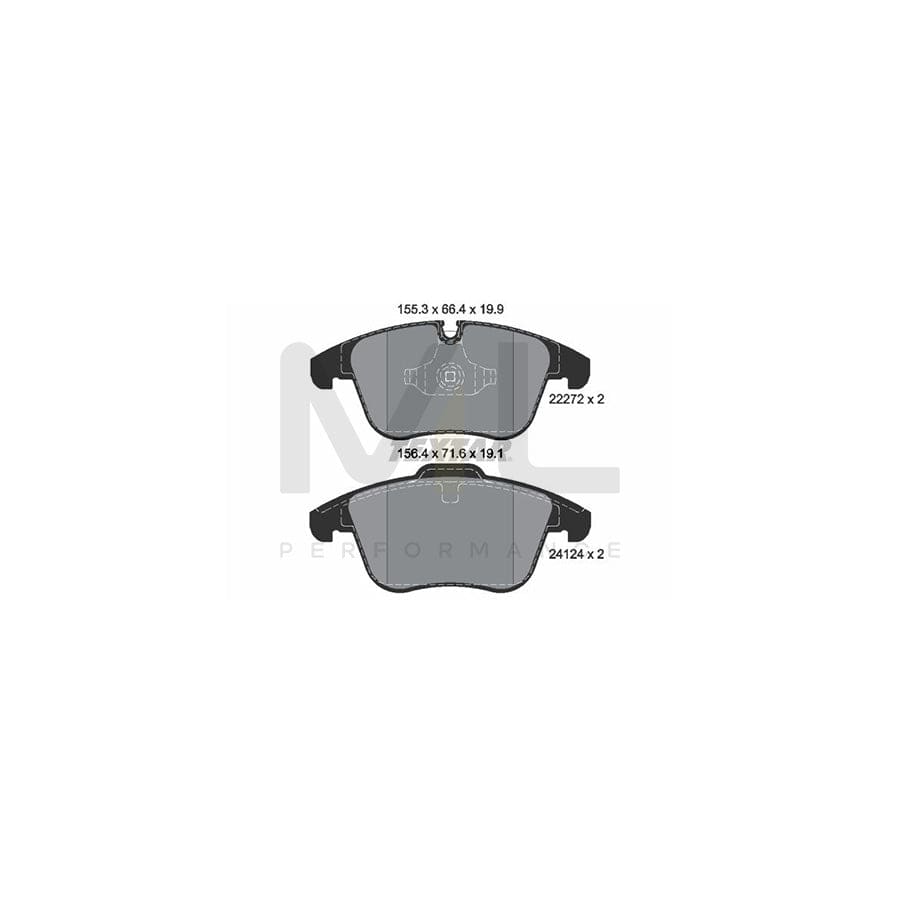 TEXTAR 2227201 Brake pad set prepared for wear indicator