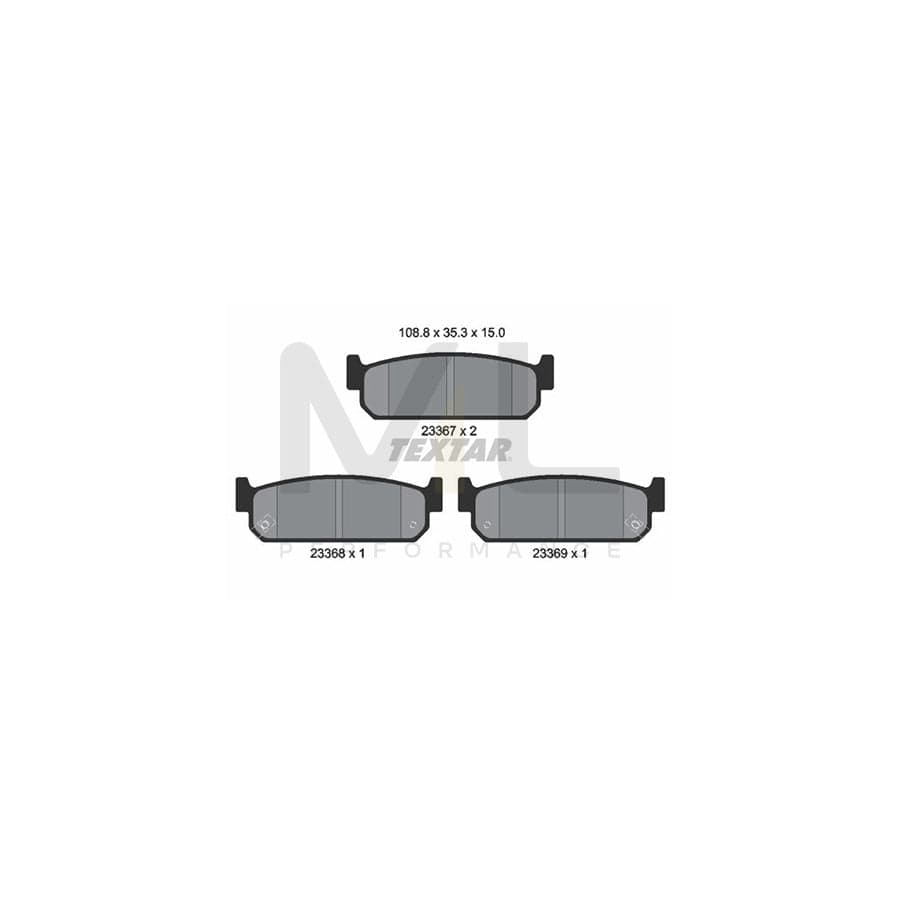 TEXTAR 2336701 Brake pad set with acoustic wear warning