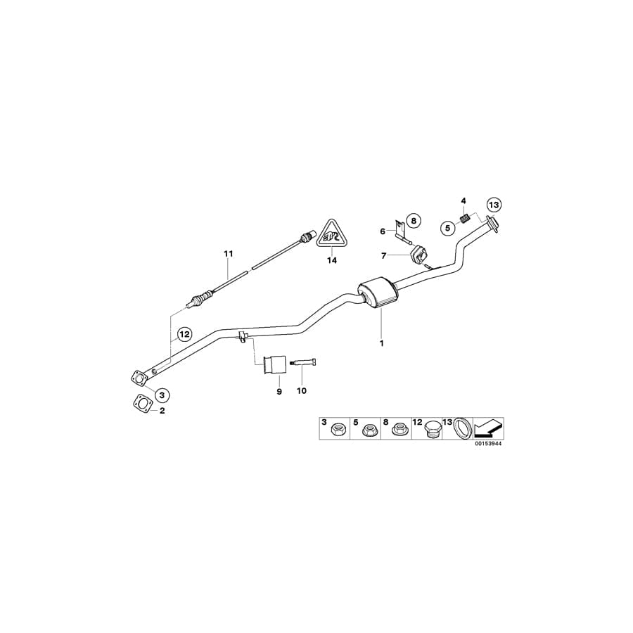 Genuine BMW 11787530285 E83 E90 E91 Lambda Monitor Sensor L=460mm (Inc. 116i, 320si & 316i)