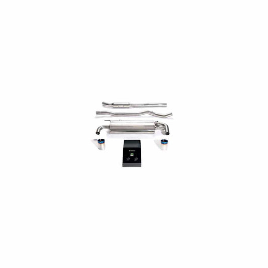 Armytrix MNF54-DS38B Valvetronic Exhaust System Mini Clubman JCW 2.0L F54 2019+ with Dual Blue Coated 4"
