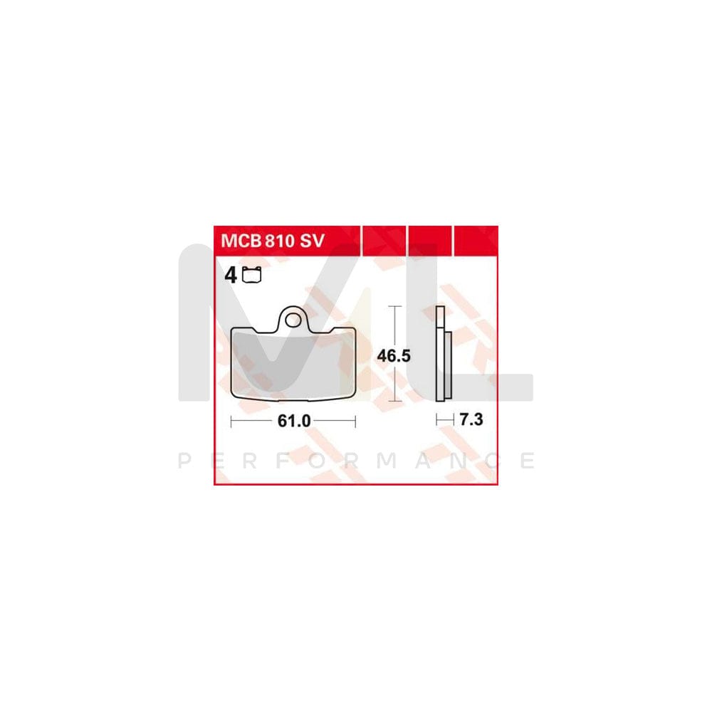 TRW Sinter Street Mcb810Sv Brake Pad Set