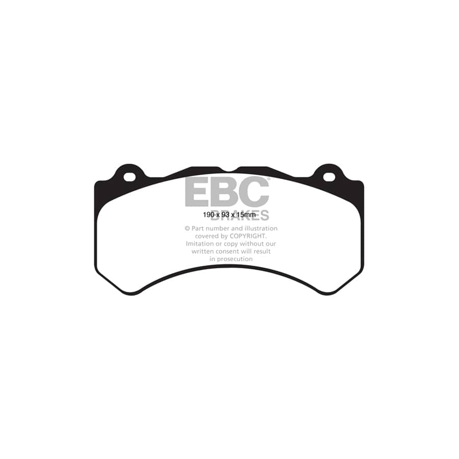 EBC PD06KF782 Jeep Grand Cherokee Greenstuff Front Brake Pad & USR Disc Kit - Brembo Caliper 2 | ML Performance UK Car Parts