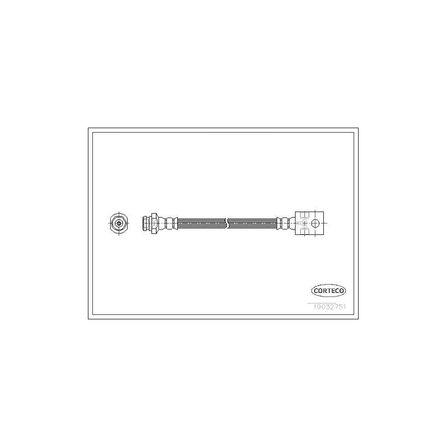Corteco 19032751 Brake Hose for Nissan Patrol Gr IV Off-Road (Y60, Gr)