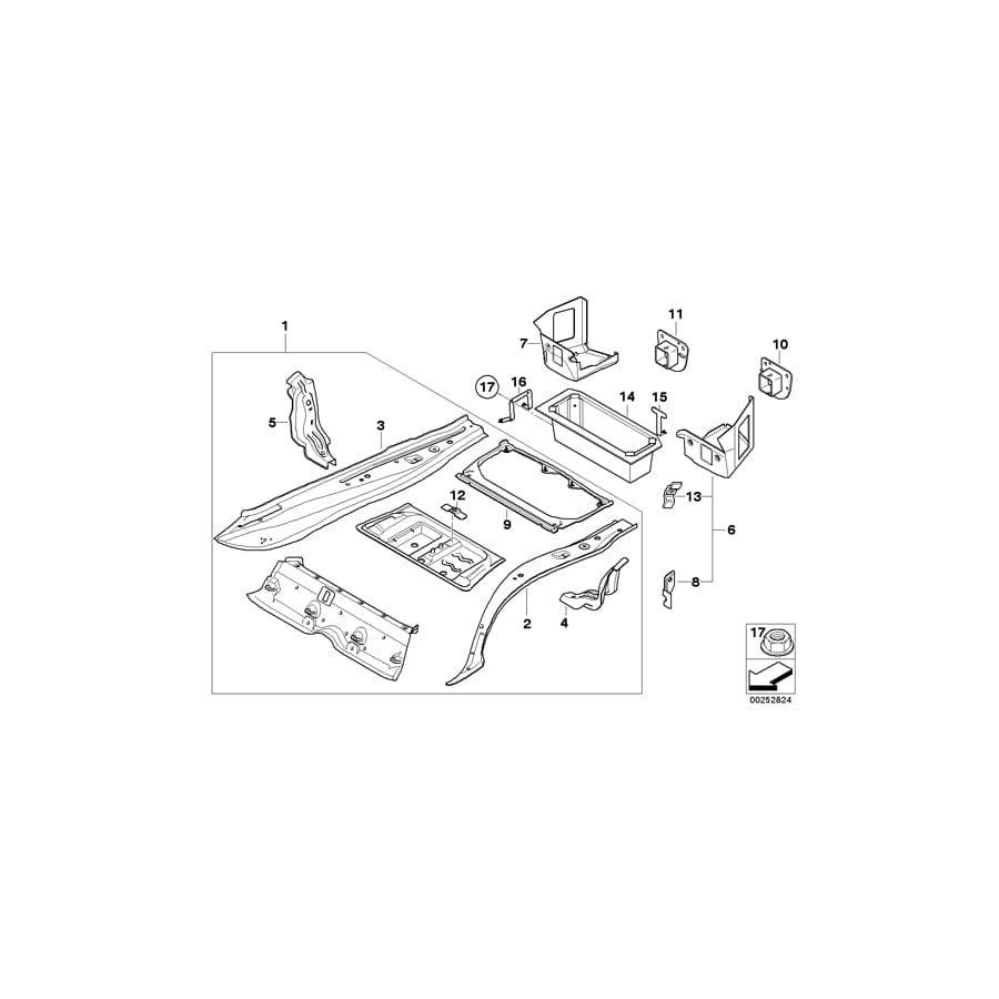 Genuine BMW 41117173648 E93 E91 E92 Mount, Bumper Right (Inc. 120d, 325d & 323i)