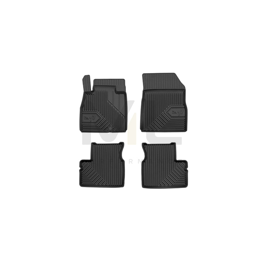FROGUM Tailored, No.77 77426054 Floor mat set for NISSAN Micra IV Hatchback (K13) Elastomer, Front and Rear, Quantity: 4, Black, (LHD)