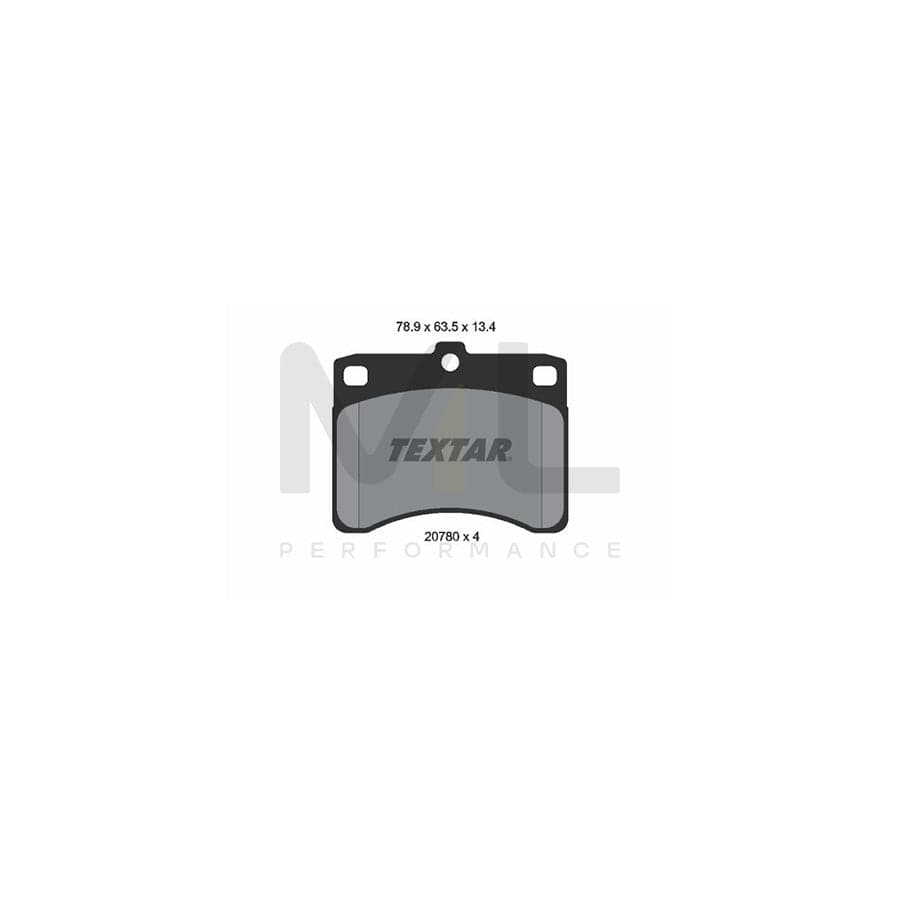 TEXTAR 2078001 Brake pad set not prepared for wear indicator