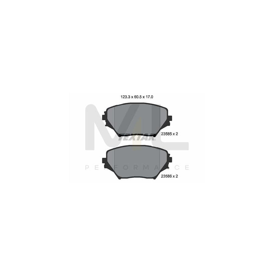 TEXTAR 2358501 Brake pad set for TOYOTA RAV4 II Off-Road (XA20) not prepared for wear indicator