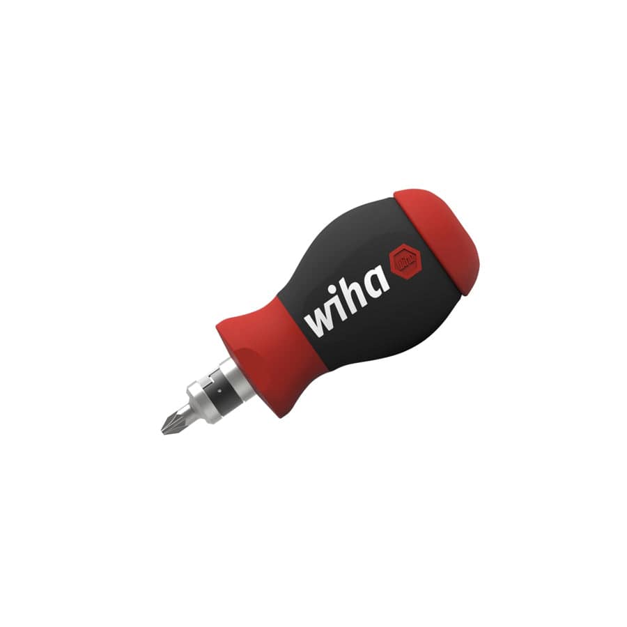 Wiha WHA43613 Magnetic SoftFinish® Stubby Screwdriver with Bit Magazine