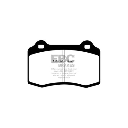 EBC PD03KF484 Ford Focus Mk1 Yellowstuff Front Brake Pad & Plain Disc Kit - Girling/TRW Caliper 2 | ML Performance UK Car Parts
