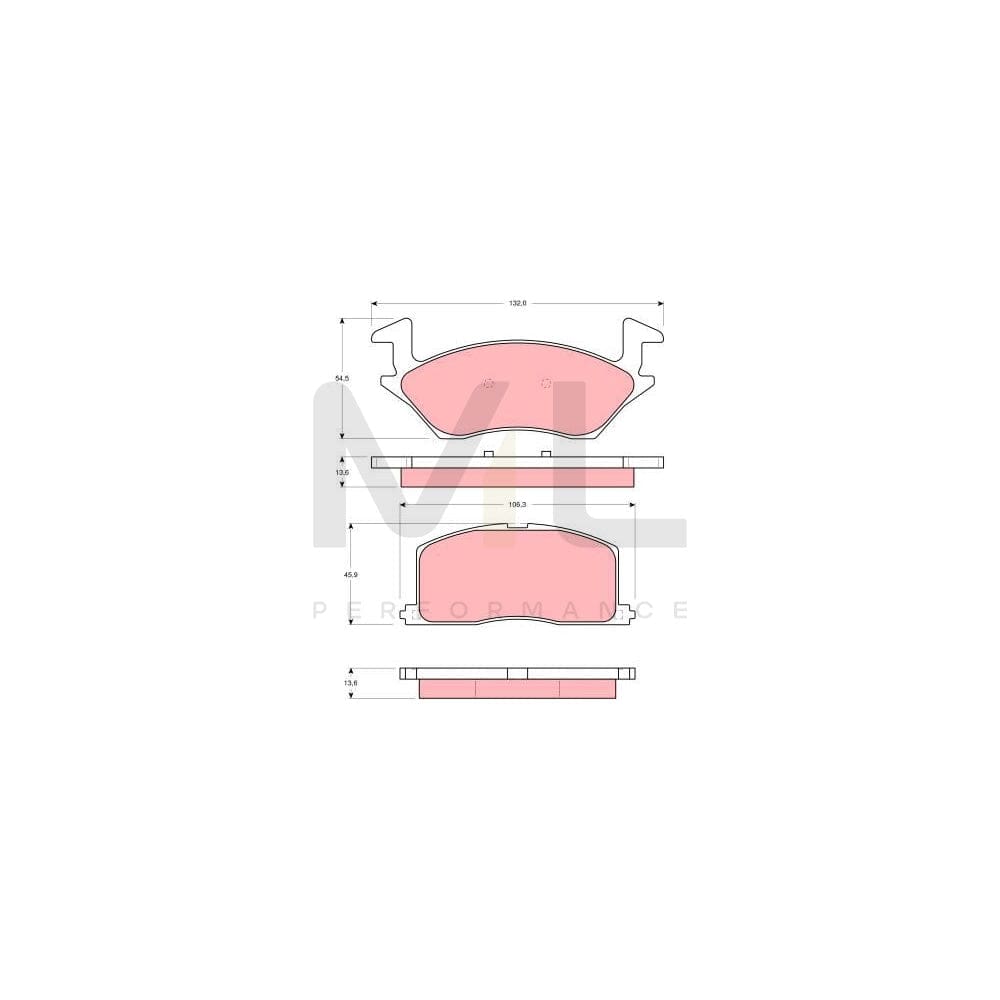 TRW Gdb878 Brake Pad Set For Toyota Starlet Not Prepared For Wear Indicator, With Accessories