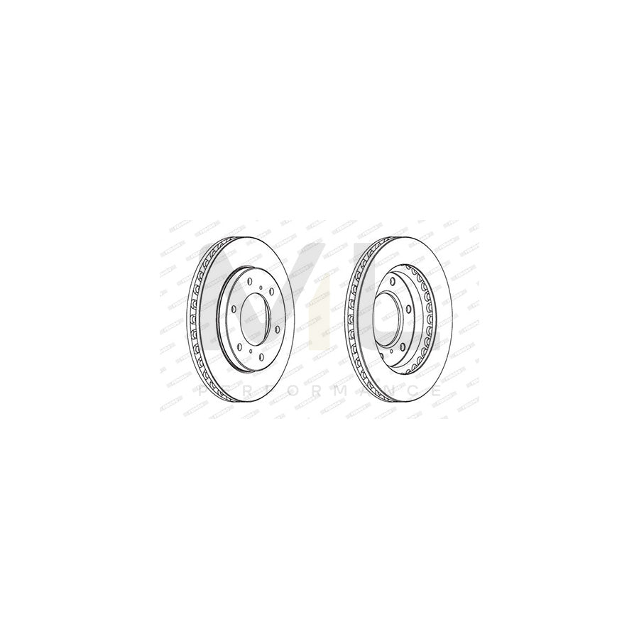 Ferodo Premier Coat+ Disc DDF1818C Brake Disc Vented, Coated, Without Bolts/Screws  - Pair