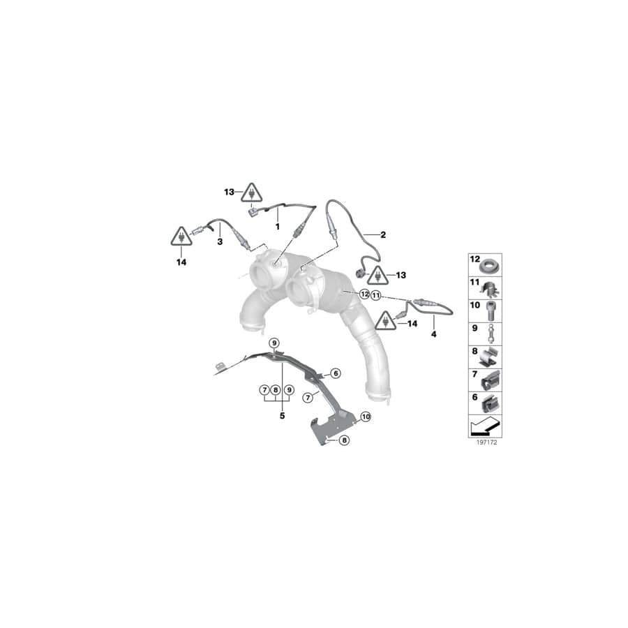 Genuine BMW 11787593861 E70 E71 Lambda-Probe Bracket (Inc. X5 M & X6 M)