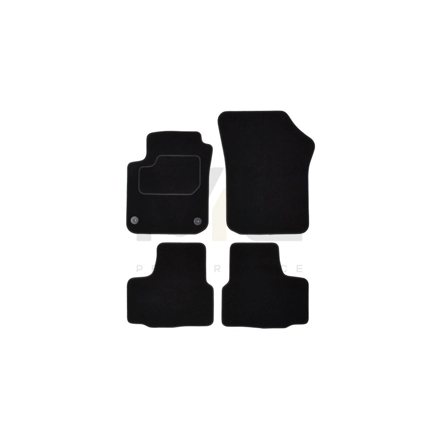 MAMMOOTH A041 VW445 PRM 01 Floor mat set for VW up! Hatchback (121, 122, BL1, BL2) Textile, Front and Rear, Quantity: 4, Black