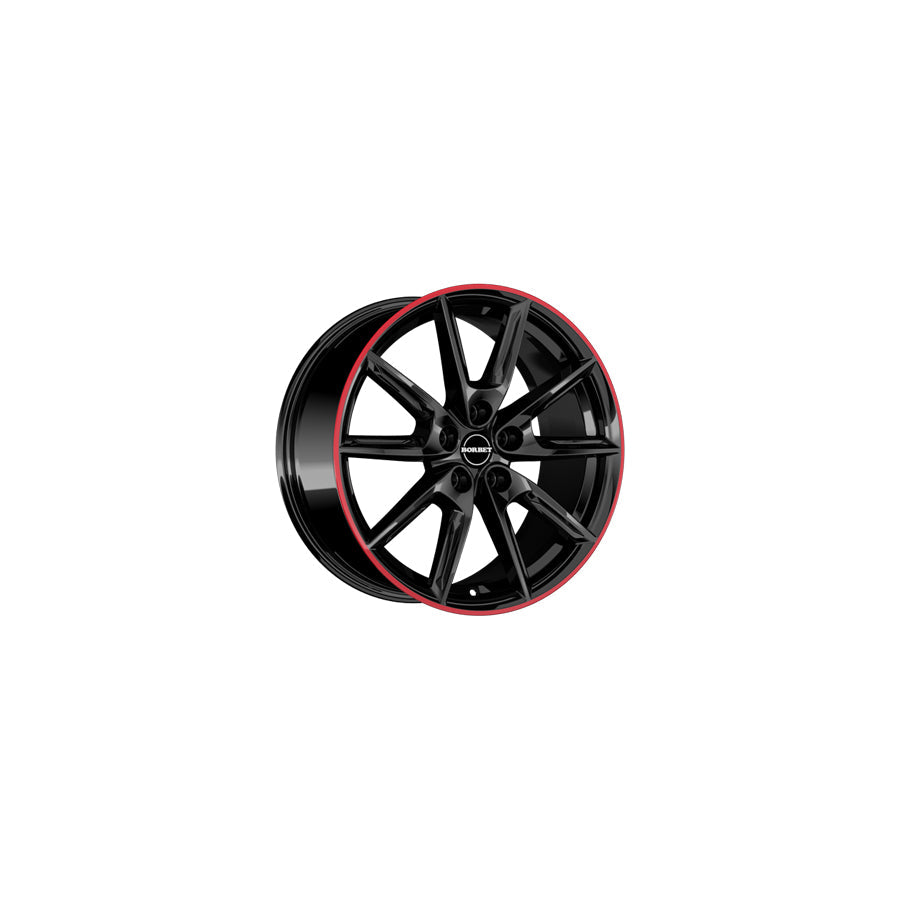 Borbet LX18 8x18 ET44 LX18 80844112557,1BGRR Black Glossy Rim Red Wheel