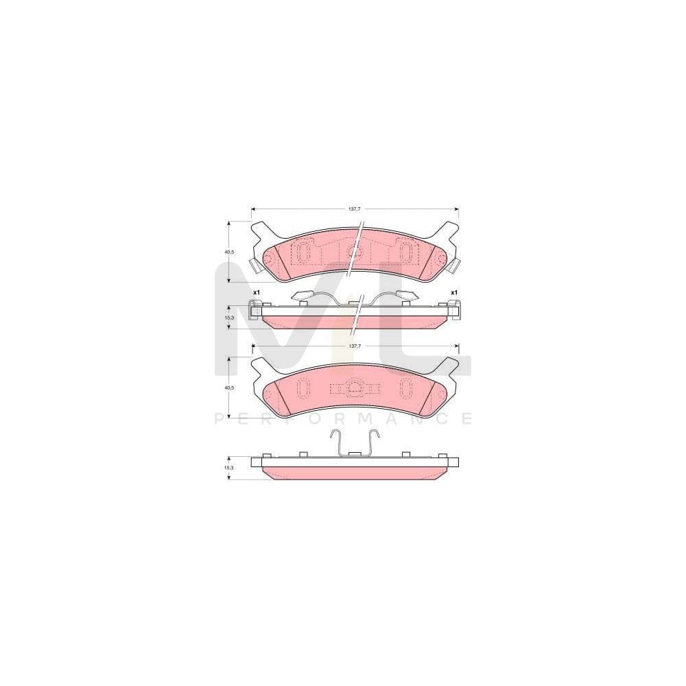TRW Gdb896 Brake Pad Set For Hyundai Sonata With Acoustic Wear Warning