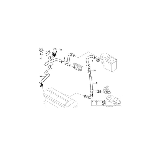 Genuine BMW 64128381133 E53 Shut-Off Valve (Inc. X5 3.0i)