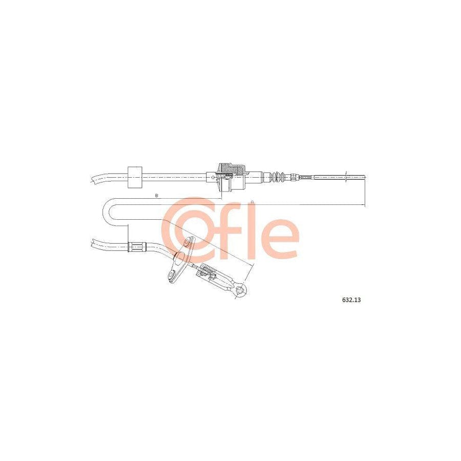 Cofle Bh.Fi014 Brake Hose for Fiat Panda II Hatchback (169)